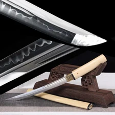 Very Sharp Japanese Short Sword Samurai Katana Clay Tempered T10 Steel Tanto