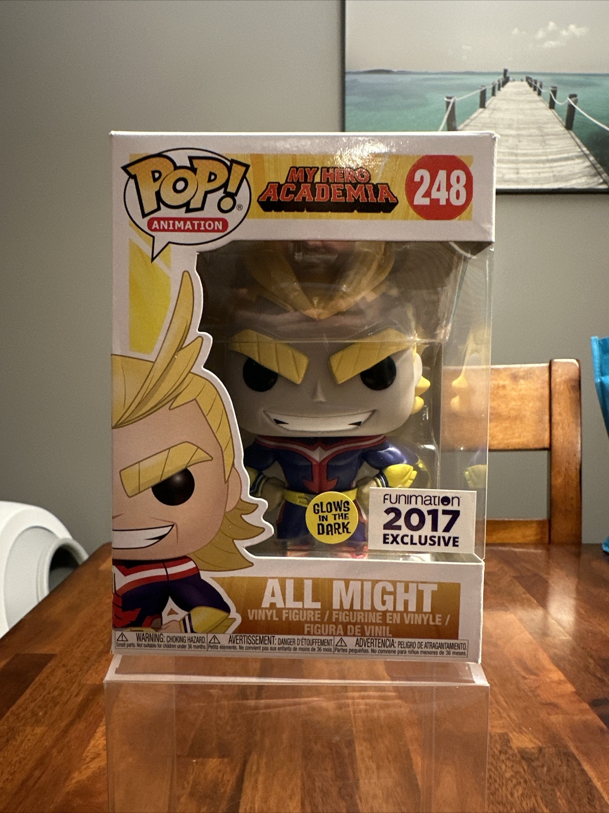 Funko Pop! My Hero Academia 248 All Might Glow Gitd (Exclusivo Funimation 2017)