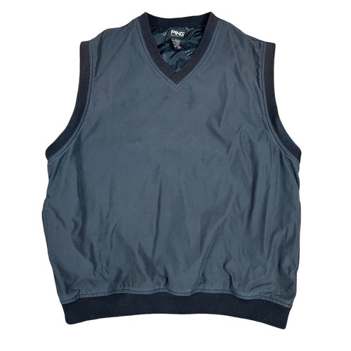 Ping Jacket Mens Large Black Golf Vest 