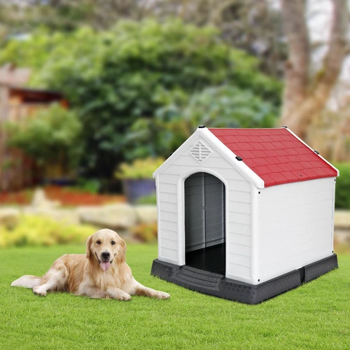 28 Zoll/32 Zoll H Outdoor Hundehaus wetterfest Tierheim Hundeheuche 4 Farben - Bild 64 von 73