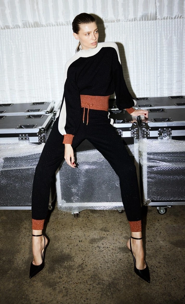 SASS & BIDE "Make It Rain" Knit Jogger Pants - Size Large - $290