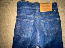 VTG BOYS YOUTH NEW 25 X 32 LEVIS STRAIGHT DARK DENIM JEANS PANTS