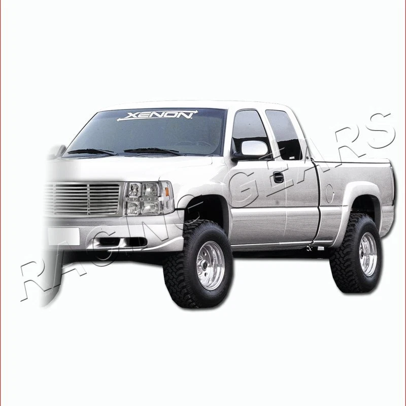 Хромированный корпус дневные ходовые огни светодиодные фары + решетка подходят для 99-02 Chevy Silverado 1500 2500 - Изображение 4 из 4