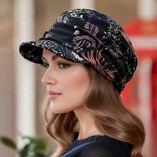 Blumenmunster Chemo Hüte Flachmütze Frauen Casual Wolle Beret Hut Winter Newsboy