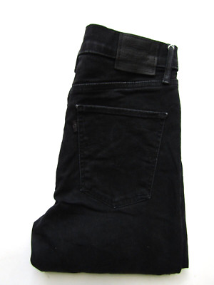 Levi's Mile High Super Skinny Big E Damen Jeans W29 L32 Schwarz Stretch LEVG142