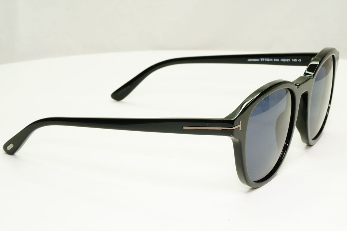 Tom Ford Jameson Sunglasses Black Ice Grey Square Mens TF 752 N 01A FT0752