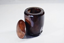 Wooden Cremation Jar Urn for Human Ash  Funeral Jar for Pets  Natural Wood