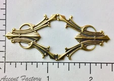 25013          Brass Oxidized Victorian Ornament Jewelry Finding