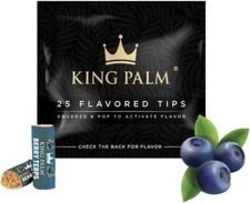 King Palm | Flavored Filter Tips | 7mm | Berry Terpene | 25 Pack | Rolling Tips