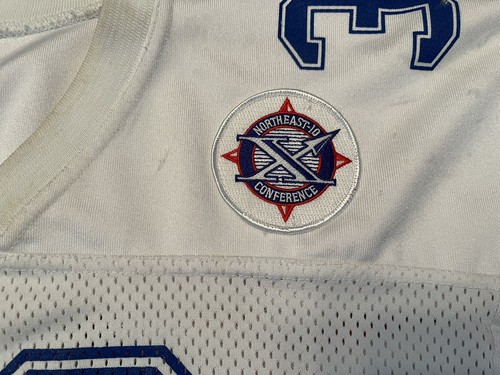 Assumption College Greyhounds Vintage weiß GAME WORN Football Trikot WORCESTER - Bild 4 von 7