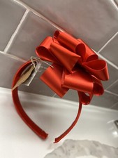 Mud Pie Girls Red Satin Christmas Bow Headband NWT