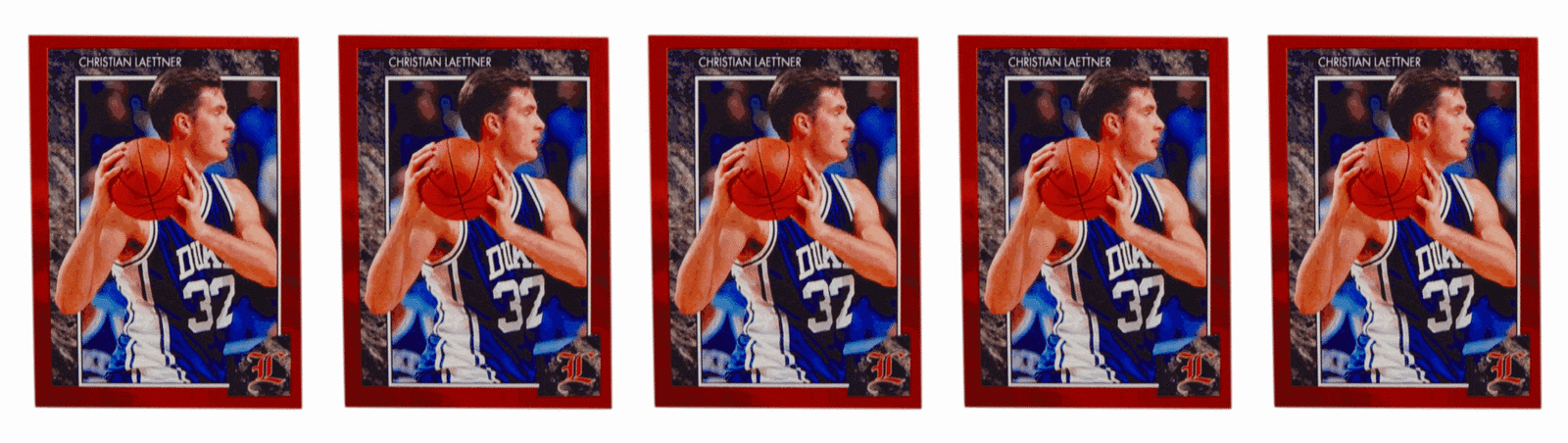 (5) 1992 Legends #54 Christian Laettner Basketball Card Lot Duke University