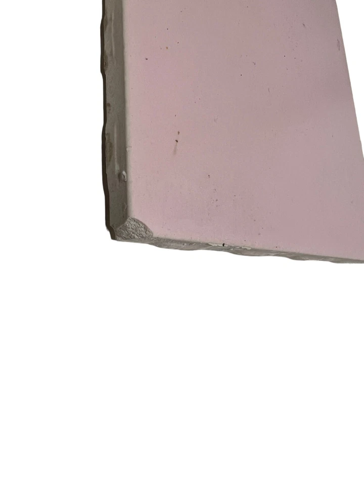 10 Vtg Pink Porcelain Ceramic Tile 4 1/4" Sunset Exacto Spacer Tile USA Flaws -J - Image 4 of 4