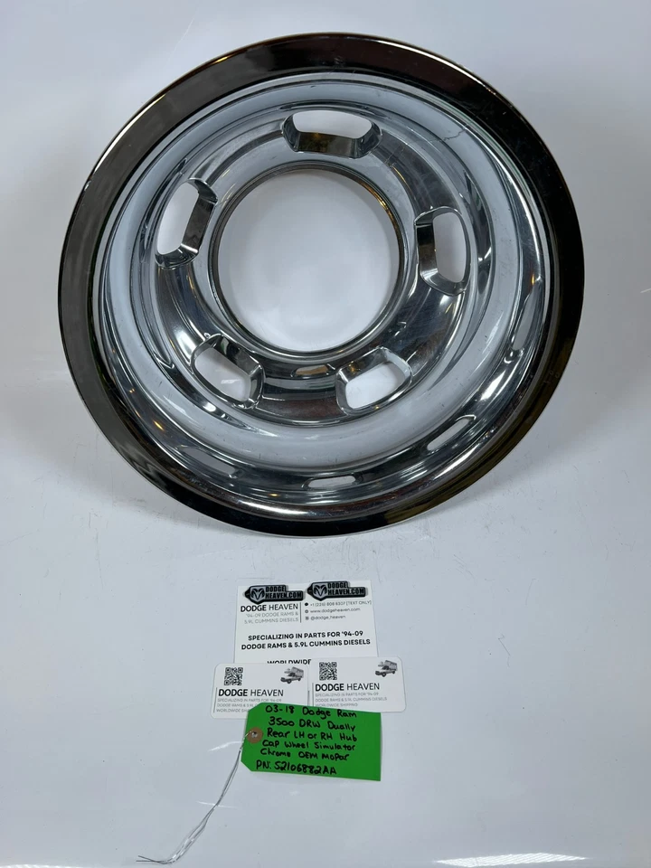 Dodge Ram 3500 2003-2018 doble tapacubos trasero simulador de rueda cromado 52106882 OEM 52106882 Foto 3 de 4