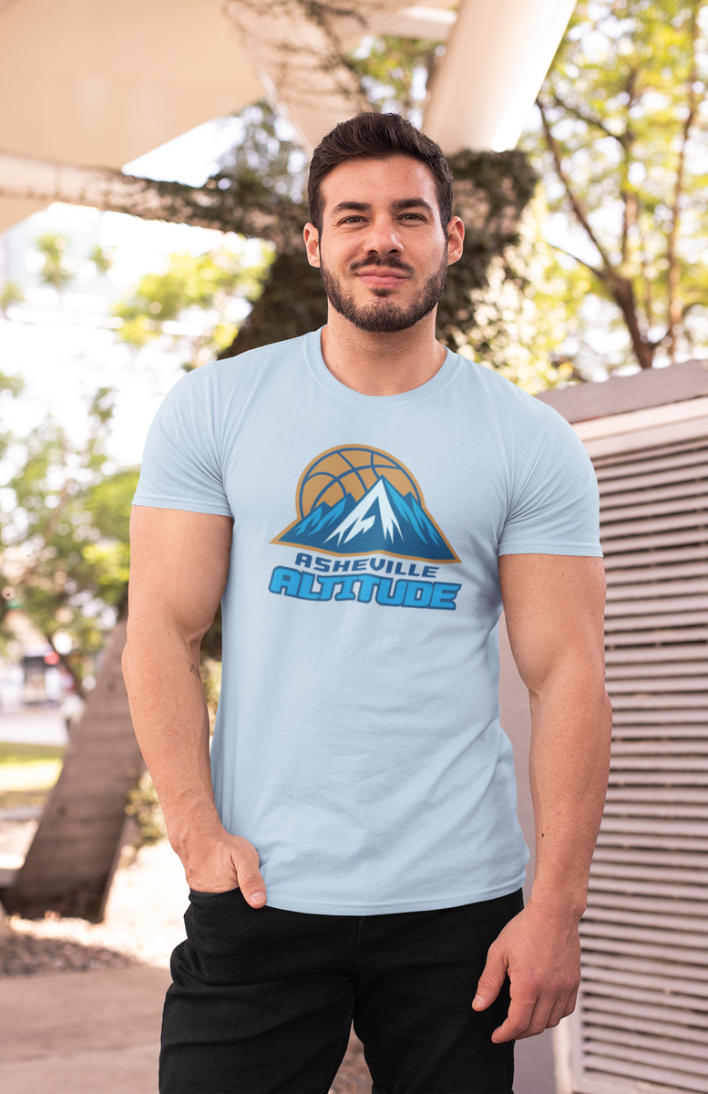 T-shirt Homme Gildan – Asheville Wildlife Park – Bleu, Taille L – Neuf (parfait état)