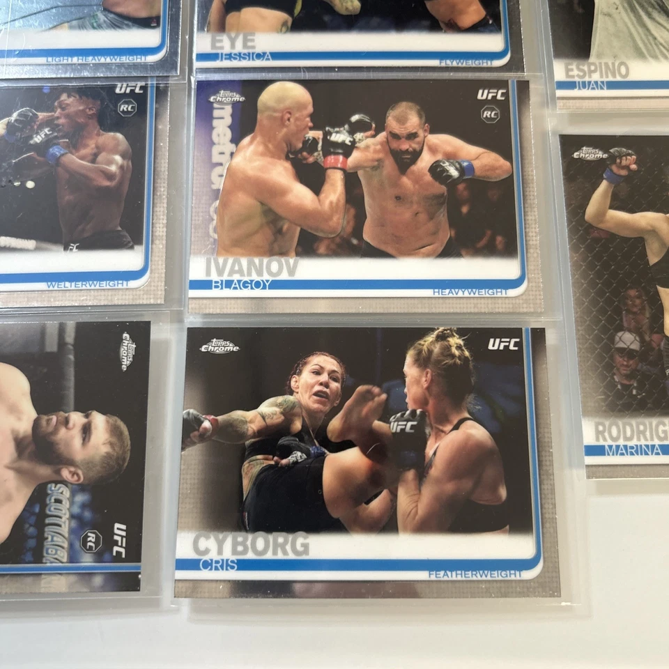 (10) 🔥 2019 Topps Chrome UFC Juan Espino RC Cyborg Maia Andrade Cutelaba Ivanov - Image 2 of 4