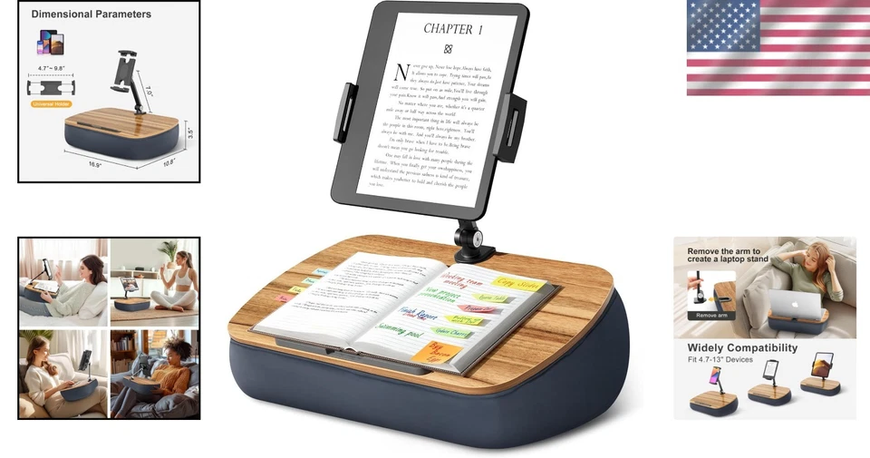 Adjustable Tablet Holder for Bed & Couch, Hands-Free Reading - Image 2 of 4