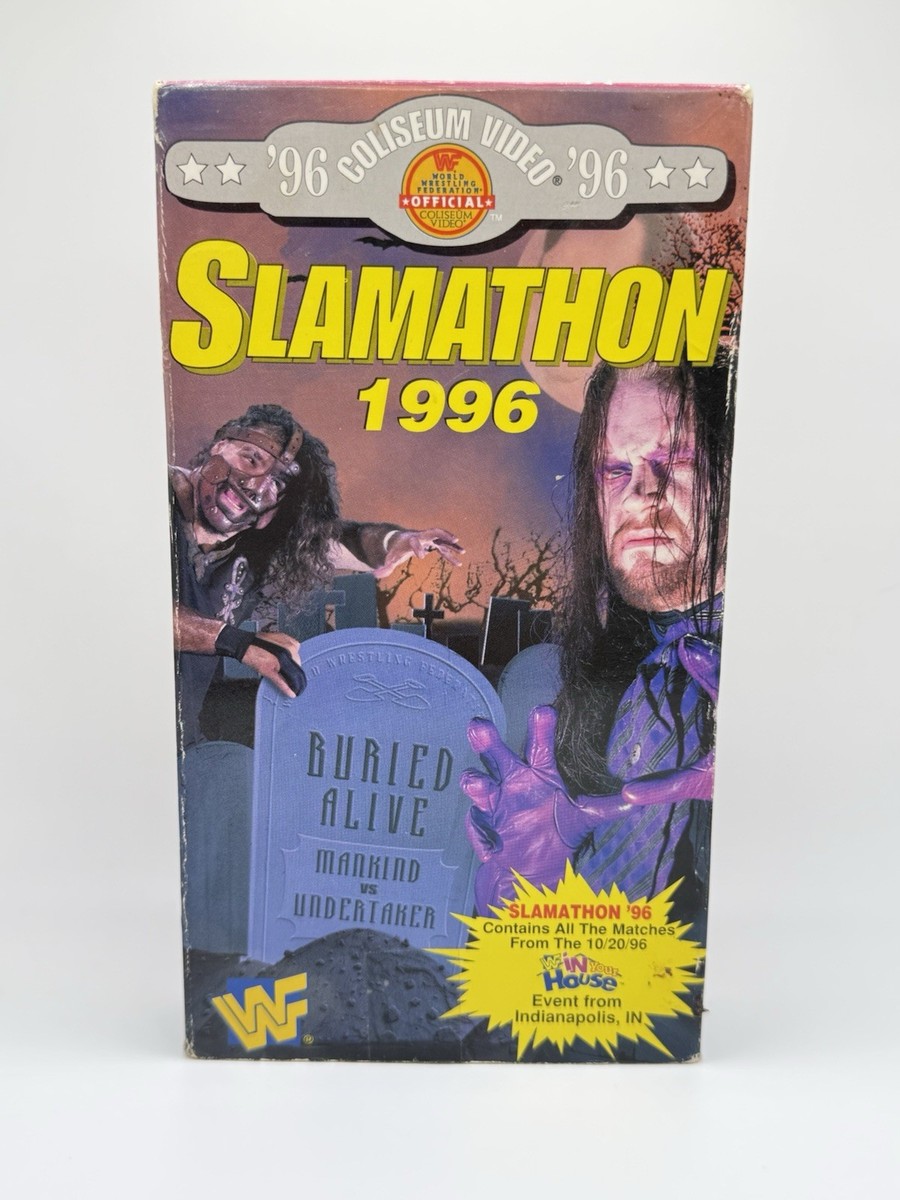 WWF Slamathon 96 VHS 1996 WWE Undertaker Mankind Casket Match