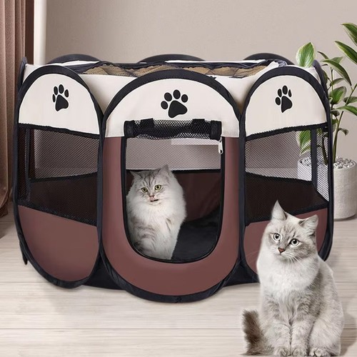 Foldable 8-Panel Pet Playpen Breathable Portable Pet Tent for Indoor Outdoor AU - Bild 8 von 22