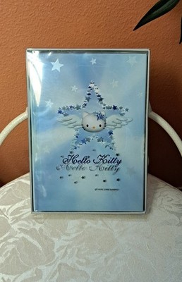 Vintage 2000 Sanrio Hello Kitty Journal diary Blue Angel Kitty And Stars In Box