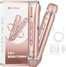 2 in 1 Women Electric Shaver Dual Head Bikini Trimmer for Women IPX7 Waterproof