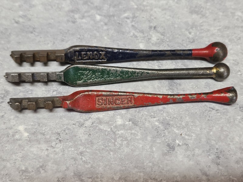 3 Vintage Glass Cutter Keys Fletcher Singer, And Lenox