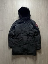 Black Canada Goose Victoria Parka Jacket Coat with Embroidered logo patch