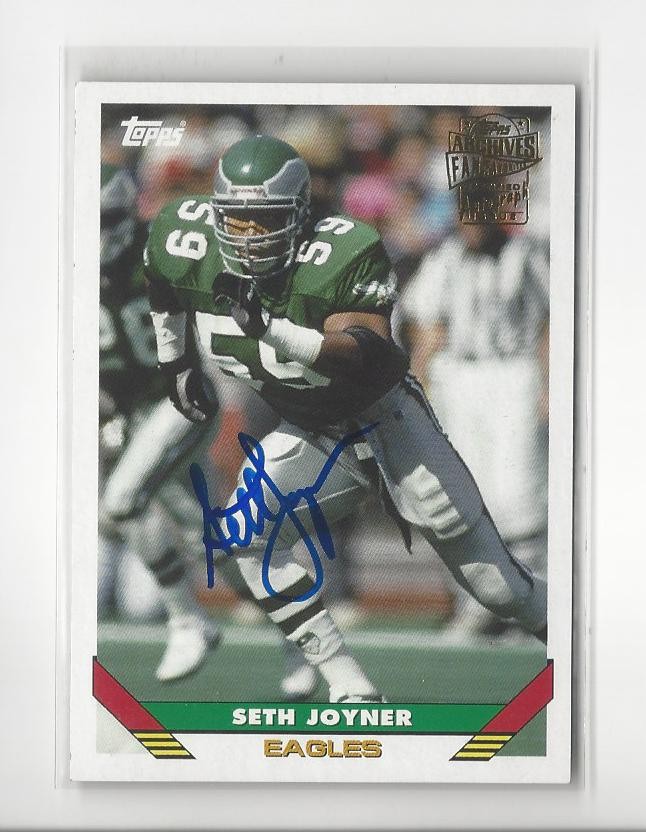 2013 Topps Archives Fan Favorite Autographs Seth Joyner AUTORAPH Eagles