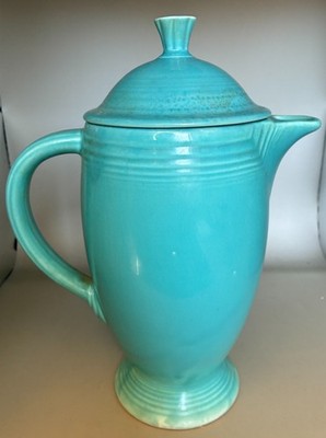 (1936-1945) Homer Laughlin Fiestaware Large Turquoise Coffee Pot
