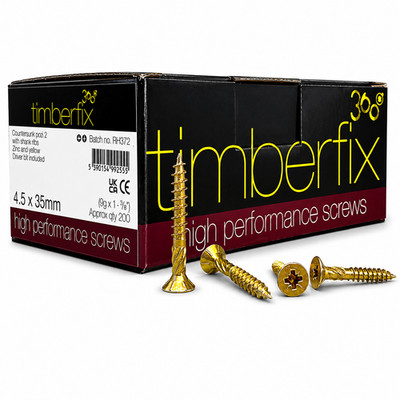Kartons Timberfix 360 8g 4,5x35mm Premium Fräsergewinde Holzschrauben Senkkopf