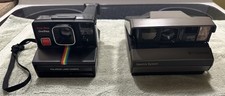 Tested Polaroid Lot of 2 One Step Time Zero land Camera,and Spectra System Inst