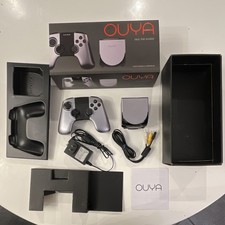 OUYA Game Console with Controller Cables and Box Tested image