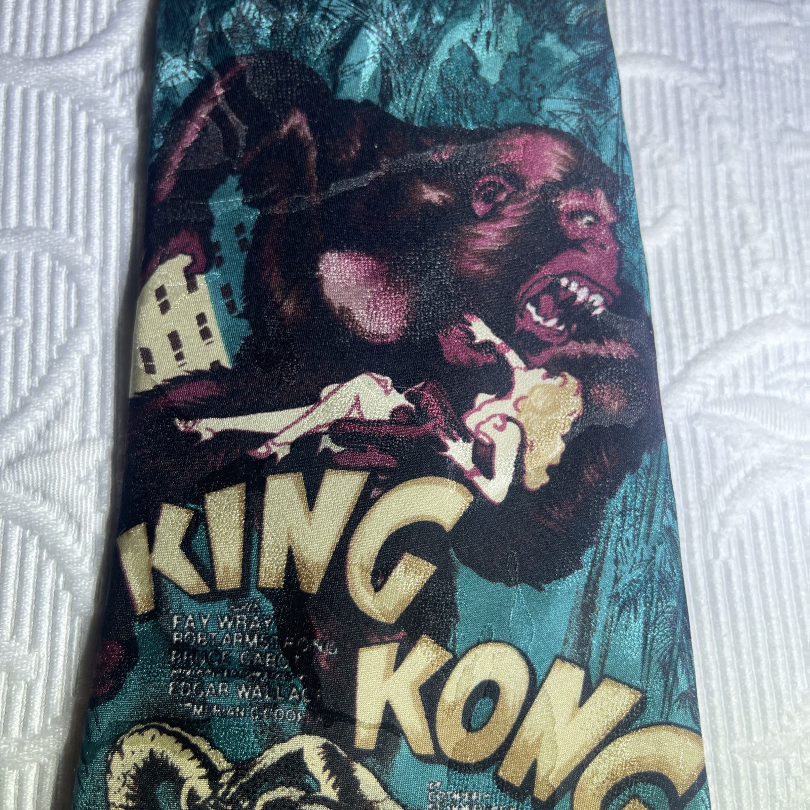 American Film Classics King Kong Necktie 1993. On The Verge of Vintage. Silk Tie image 5
