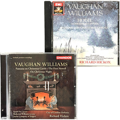 Vaughan Williams Hodie 2 Christmas CD Lot Fantasia Cantata Richard Hickox UK EMI