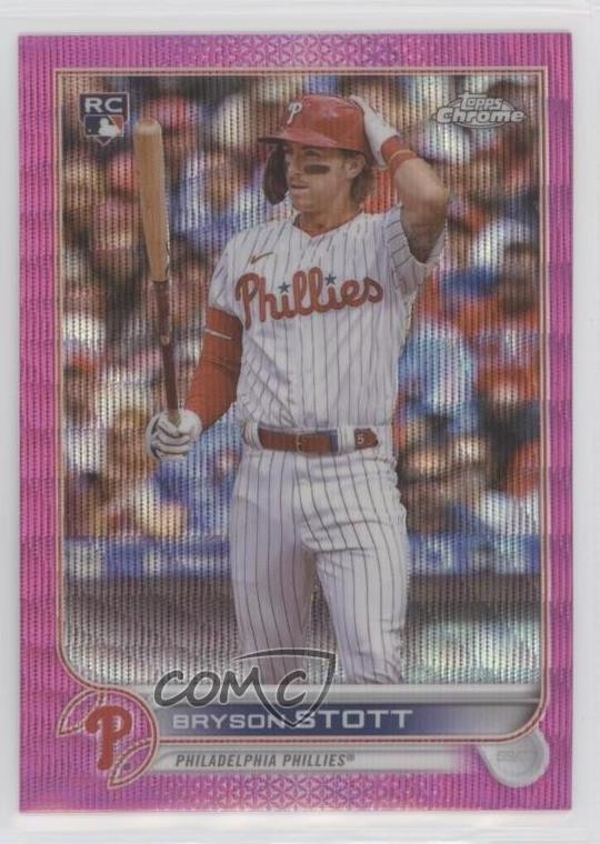 2022 Topps Chrome Update Pink Wave Refractor Bryson Stott #USC154 0v25