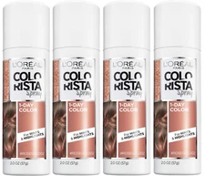 Lot of 4 L'oreal Paris colo Rista One Day Hair Color / Highlights Rose Gold 02