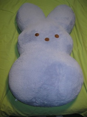 Walmart JUST BORN INC. Large Easter Bunny JUMBO PEEP 36'' Huge Plush PURPLE Blue