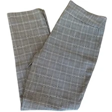 Counterparts Black White Plaid Pull On Stretch Ankle Pants 12 Career Dress