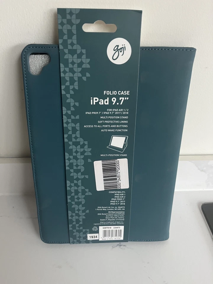 Goji Ipad Case Folio Cover Teal Blue New In Pack Air 1 2 Pro 9.7” - Image 2 of 2