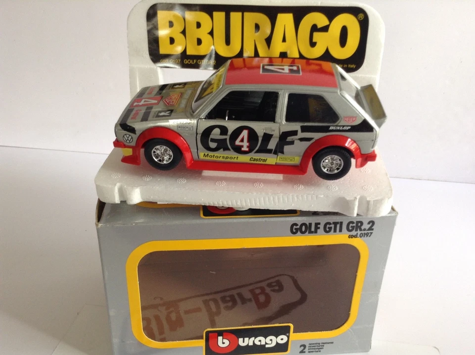 🔥Lot vintage🚗 BBURAGO GOLF GTI GR 2 1:24 🍂 SPETTACOLARE 🍂☕ - Immagine 3 di 4