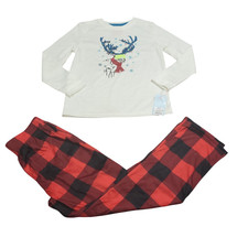 Cat  Jack Boys' Christmas Long Sleeve Top with Pants Pajama Set Size Small 6/7