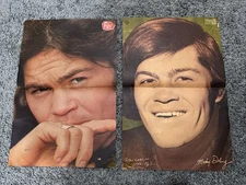 Vintage 1960’s The Monkees Micky Dolenz Centerfold Poster Lot Of 2