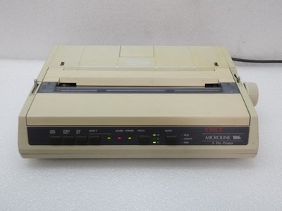Oki Data Microline 186 D22300A 9-Pin Dot Matrix Printer ( For Parts/Not Working)