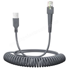 USB A to RJ45 Scanner Coiled Cable For Zebra DS4208-SR DS9208 CBA-U01-S07ZAR 3M