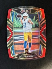 Justin Herbert 2020 Rookie Club Level Select Red No. 244 Los Angeles Chargers
