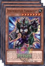 X3 Playset 1st Ed Dinowrestler Pankratops BLC1-DE102 Yugioh
