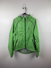Showers Pass Rain Jacket Mens Medium Green Light Reflective Seam Sealed Ripstop