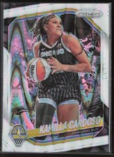 2025 Panini Prizm WNBA #89 - Kamilla Cardoso - Chicago Sky-White Seismic Prizms