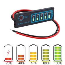 1S-8S 18650 Li-ion Lithium Lead Acid Battery Indicator Tester LCD Display Meter