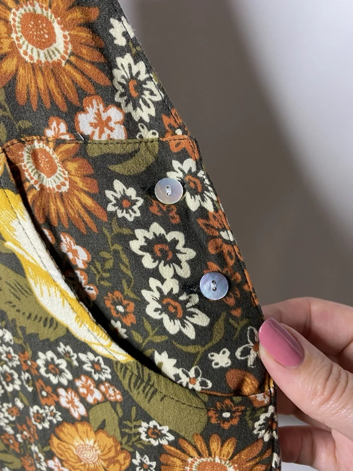 Mini Vestido Para Mujer Spell & the Gypsy Collective Mostaza Desierto Margarita Delantero XS Foto 3 de 4